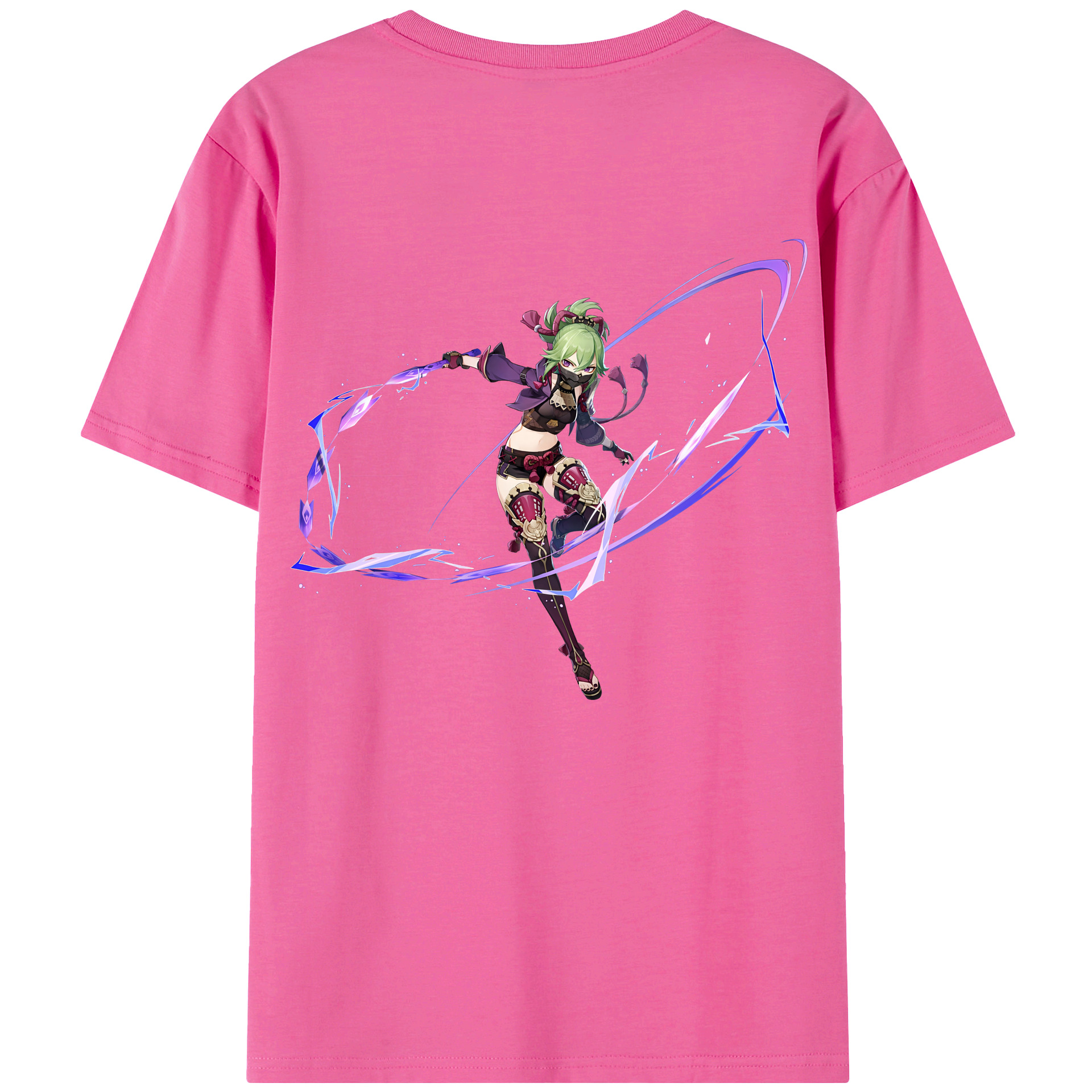 げんし神  久岐忍 くき しのぶ genshin Kuki Shinobu レディース半袖Tシャツ(バックプリント)